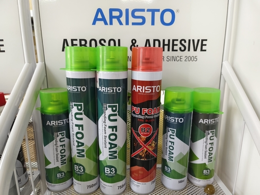 300ml / 500ml / 750ml PU Köpük Sızdırmazlık / Doldurma / Yalıtım İçin Beyaz Renk Püskürtme